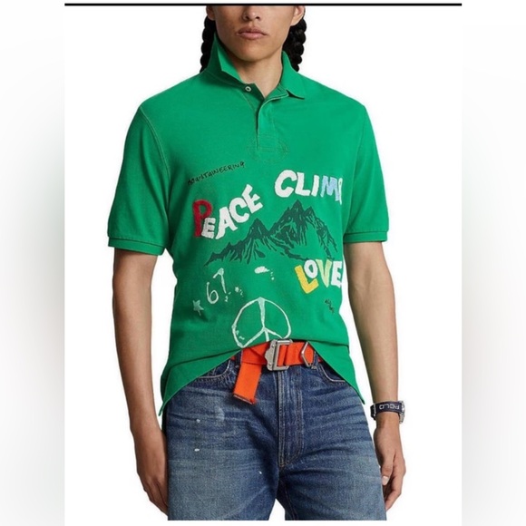Polo Ralph Lauren Other - NWT Polo Ralph Lauren Classic Fit
Peace Climb Love Polo Shirt
